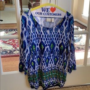 Chicos Cotton Blend top size 3/xl